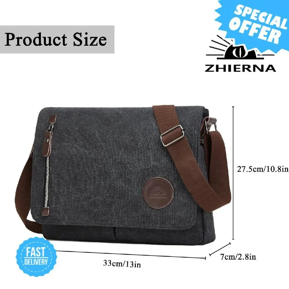 Brand New ZHIERNA Laptop Bag 13.3 Black Vintage